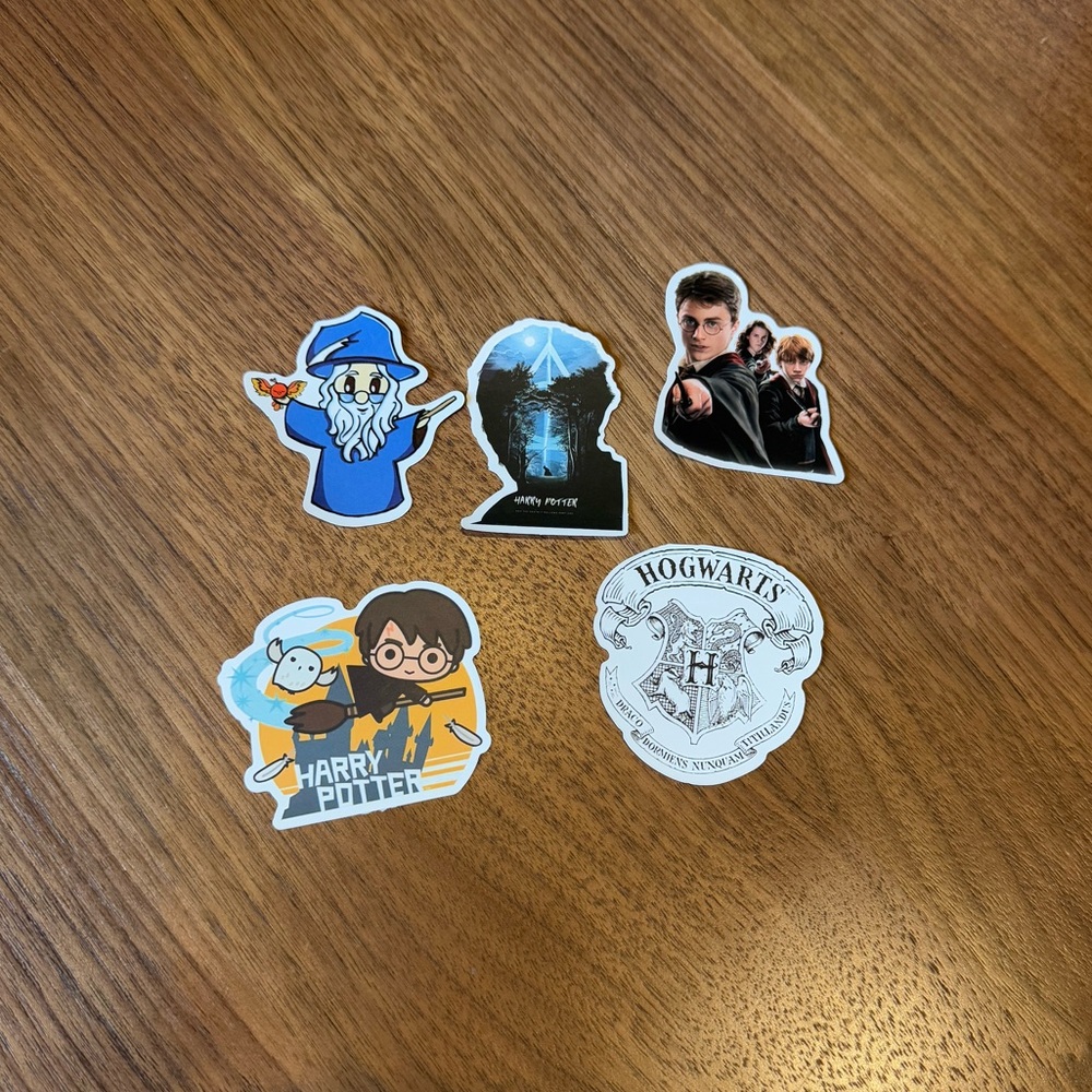 Harry Potter Hogwarts Dumbledore Vinyl Diecut Stickers Neutral Pack of 5 New